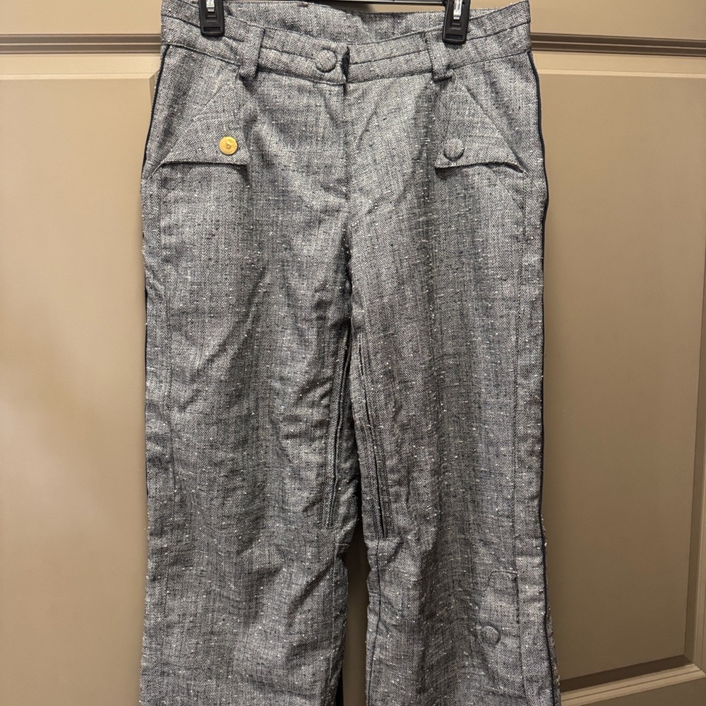 Obermeyer Women’s herringbone gray snowboarding or ski pants